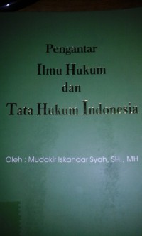 Image of Pengantar ilmu hukum dan tata hukum indonesia
