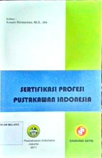 Image of Sertifikasi profesi pustakawan indonesia