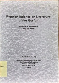 Image of Popular Indonesian literature of the Qur'an