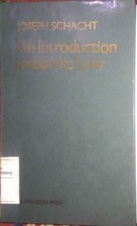 Image of An introduction to islamic law