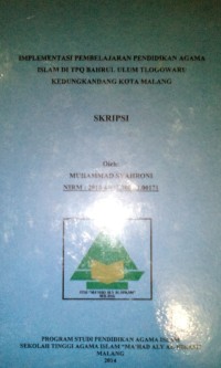 Image of Implementasi pembelajaran PAI di TPQ Bahrul Ulum Tlogowaru kedung kandang