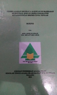 Image of Pembelajaran al-qur'an di madrasah murottilil qur'an pada katon ketanggungan berebes jawa tengah