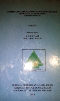 Image of Pembinaan akhlak pada siswa di MI al-Ihsan tumpang