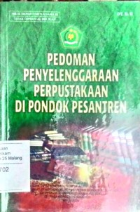 Image of Pedoman penyelenggaraan perpustakaan di pondok pesantren