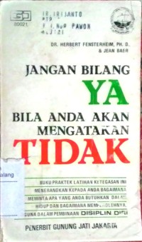 Image of Jangan bilang ya bila anda akan menyatakan tidak